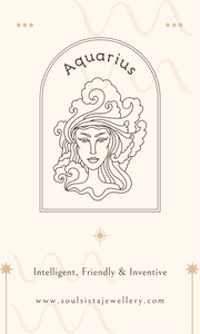 Aquarius Crystal Zodiac Candle