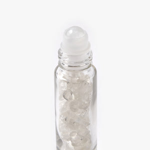 Clear Quartz Crystal Oil Roller