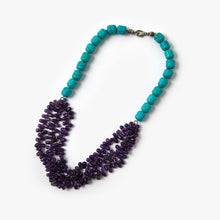 Load image into Gallery viewer, Turquoise &amp; Amethyst Crystal Mala
