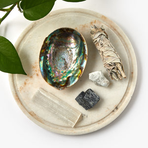 Cleansing Kit with Sage, Abalone and Crystals