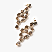 Load image into Gallery viewer, Smokey Quartz Crystal Earrings