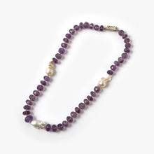 Load image into Gallery viewer, Pearl &amp; Amethyst Crystal Mala