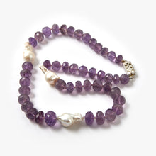 Load image into Gallery viewer, Pearl &amp; Amethyst Crystal Mala